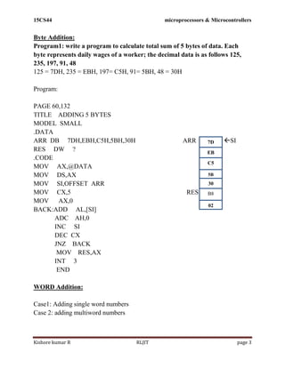 15CS44 MP & MC Module 2 | PDF