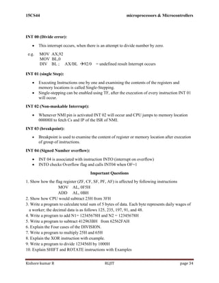15CS44 MP & MC Module 2 | PDF