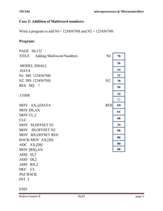 15CS44 MP & MC Module 2 | PDF