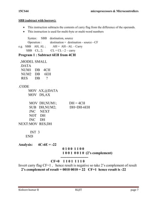 15CS44 MP & MC Module 2 | PDF