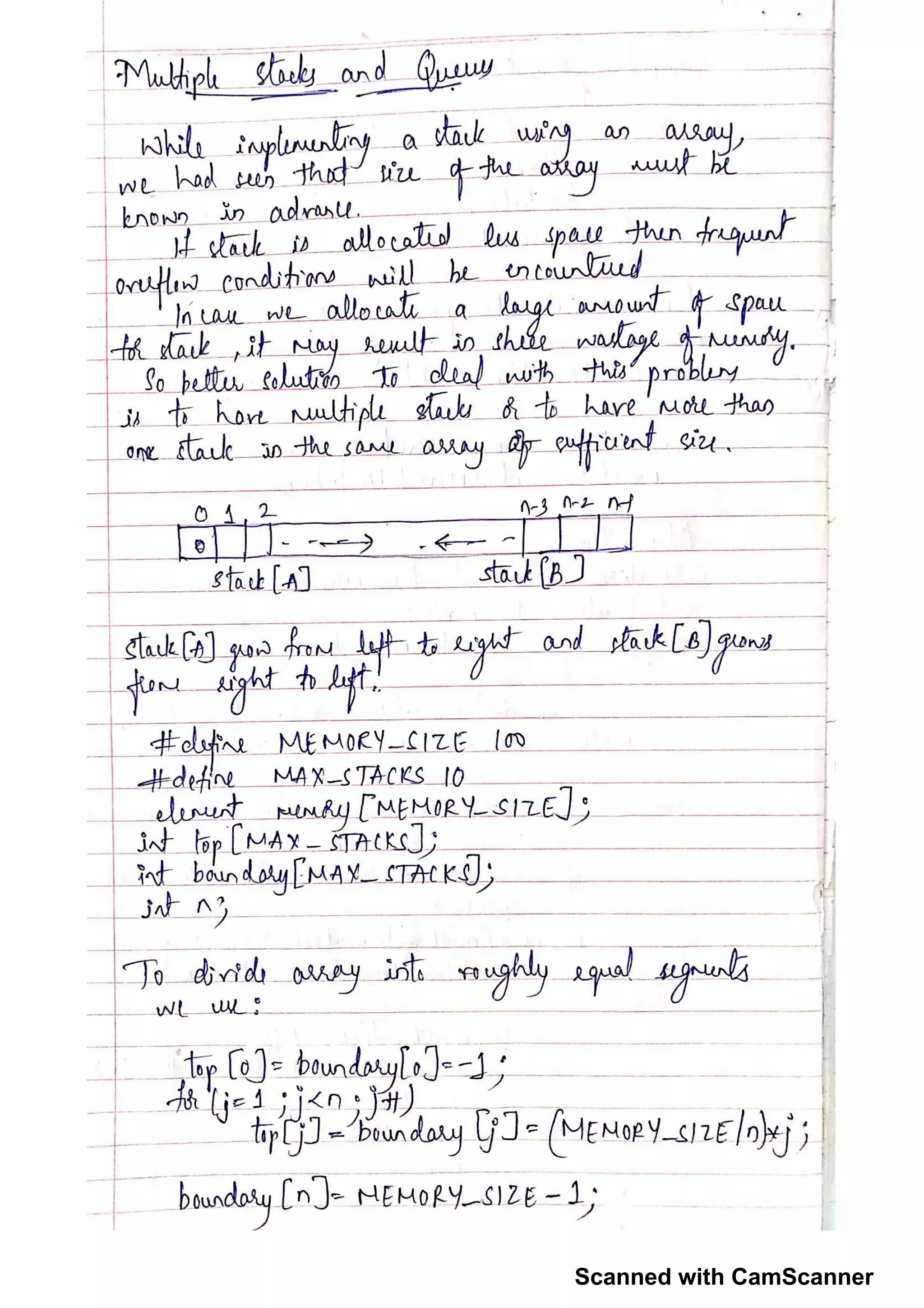 Stacks and Queues notes_17CS33 | PDF