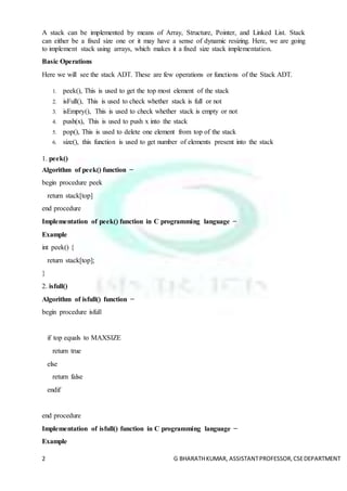 ADT STACK and Queues | PDF image.