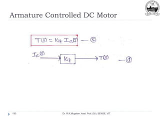 Armature Controlled DC Motor
Dr. R.K.Mugelan, Asst. Prof. (Sr), SENSE, VIT
193
 