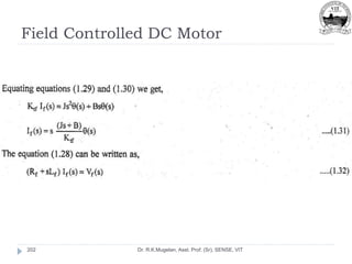 Field Controlled DC Motor
Dr. R.K.Mugelan, Asst. Prof. (Sr), SENSE, VIT
202
 