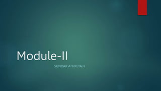 Module-II
SUNDAR ATHREYA.H
 