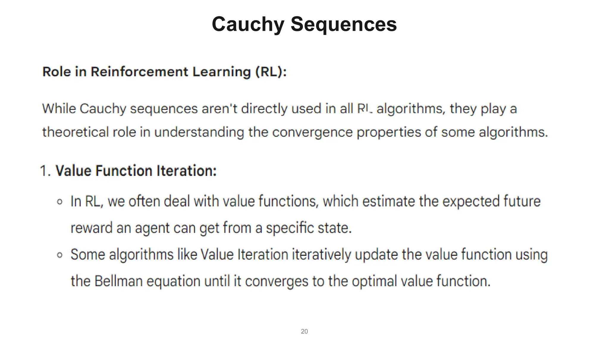 20
Cauchy Sequences
 