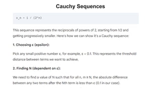 18
Cauchy Sequences
 