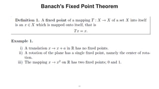 23
Banach's Fixed Point Theorem
 