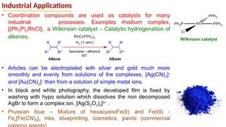 Module-2.pptx about metal complexes and organomettalics | PPTX