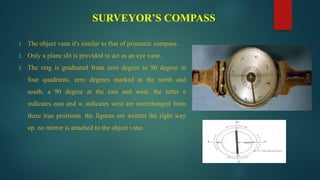compass survey in surveying for engineering students | PPTX
