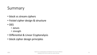 Block Ciphers and the Data Encryption Standard | PDF