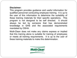 Training Disclaimer Examples Module-2-GHS-SDMulti-Clean.ppt TRAINING AWARENESS | PPT