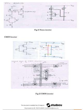 .
Fig.11 Nmos inverter
CMOS Inverter
Fig.12 CMOS inverter
Downloaded by Mr. RAVI KUMAR I (iravikumar@biet.ac.in)
lOMoARcPSD|3283145
 
