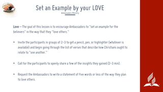 Leadership Ambassador club Adventist module | PDF