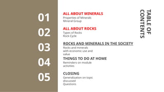 Modules For Rocks MODULE-2-ROCKS-AND-MINERALS for high school | PPTX