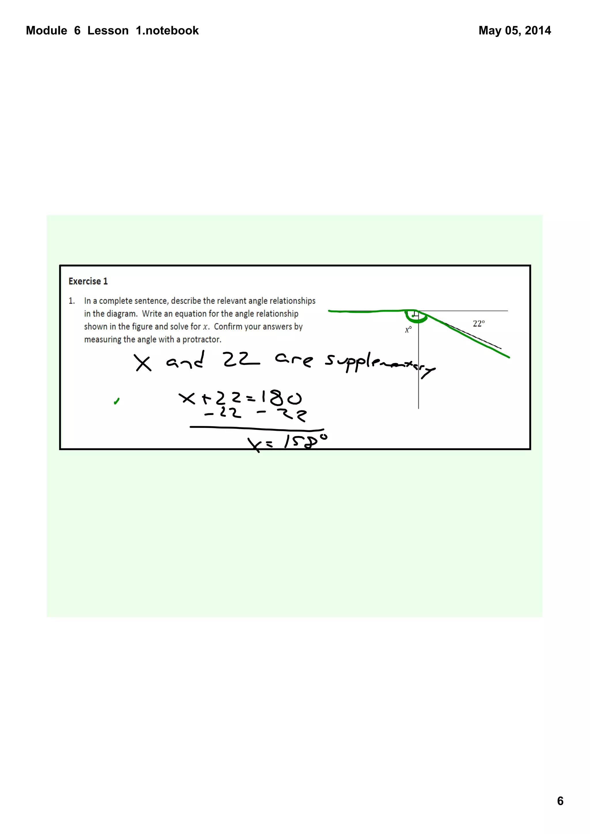 Module  6  Lesson  1.notebook
6
May 05, 2014
 