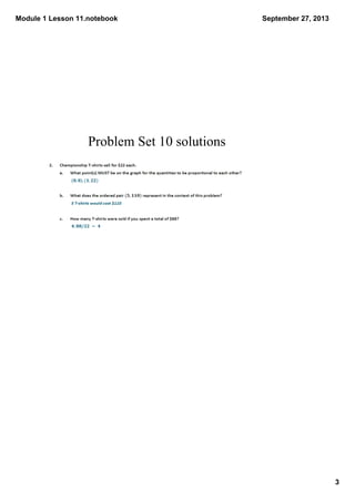 Module 1 Lesson 11.notebook
3
September 27, 2013
Problem Set 10 solutions
 