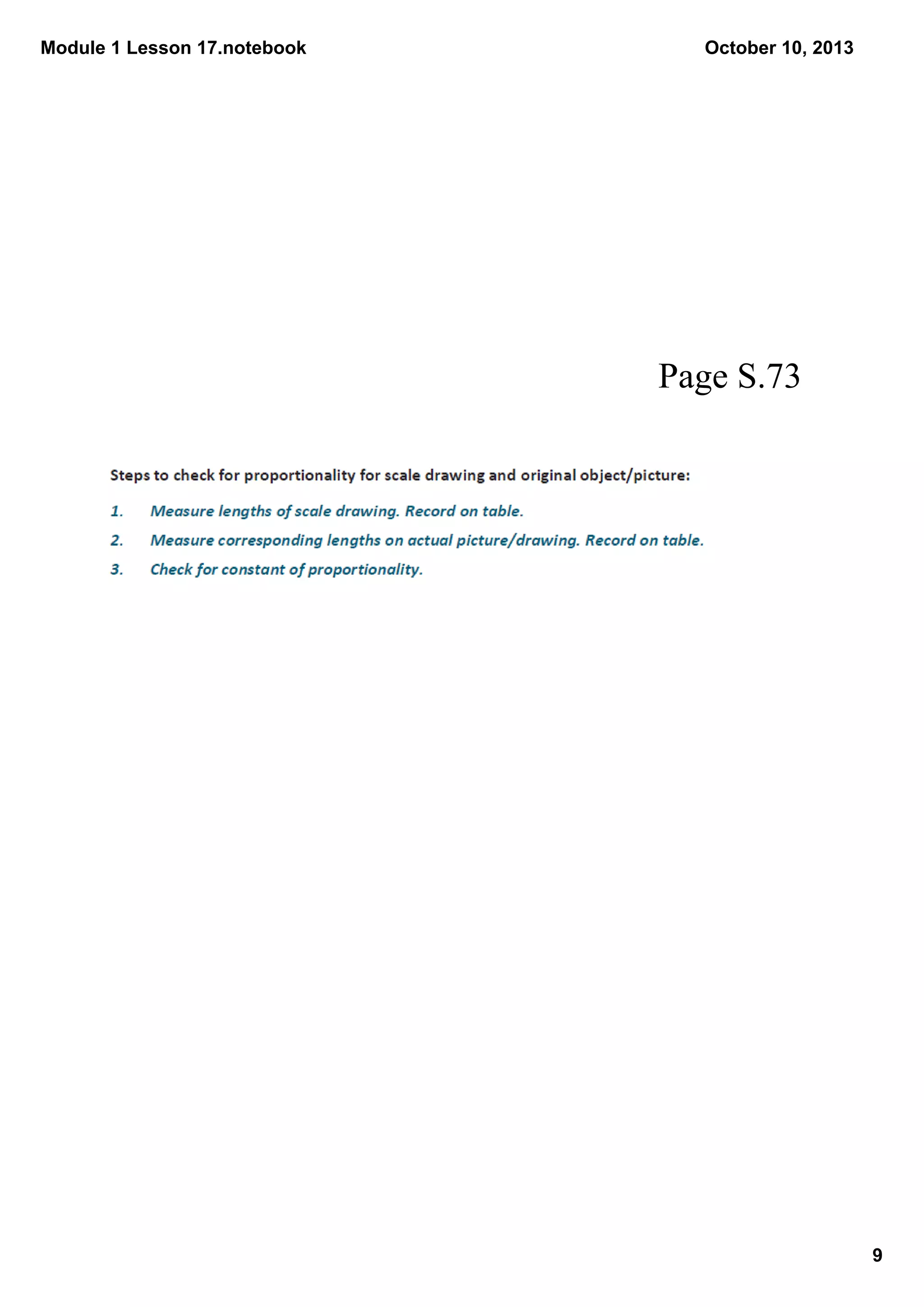 Module 1 Lesson 17.notebook
9
October 10, 2013
Page S.73
 
