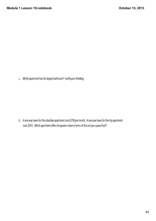 Module 1 Lesson 19.notebook

October 15, 2013

11

 