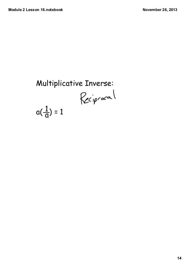 6/7 multiplicative inverse 16 Module 2 lesson 6/7 multiplicative inverse 16 Module 2 lesson