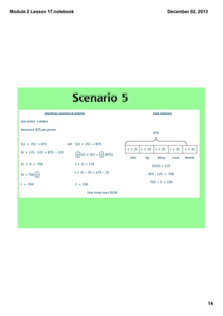 Module 2 Lesson 17.notebook

December 02, 2013

Scenario 5 

14

 