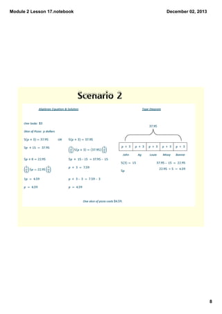 Module 2 Lesson 17.notebook

December 02, 2013

Scenario 2

8

 