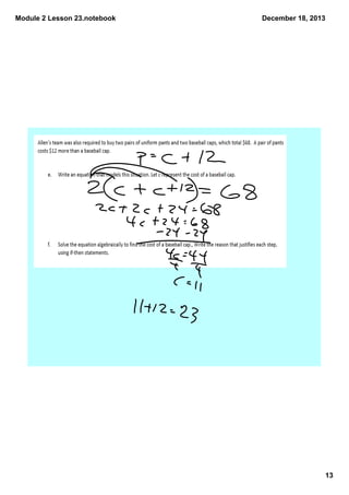 Module 2 Lesson 23.notebook

December 18, 2013

13

 