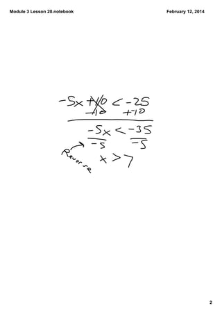 Module 3 Lesson 20.notebook
February 12, 2014
2