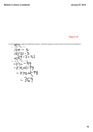 Module 3 Lesson 3.notebook

January 07, 2014

Page S.15

16

 