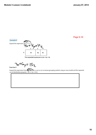 Module 3 Lesson 3.notebook

January 07, 2014

Page S.16

18

 