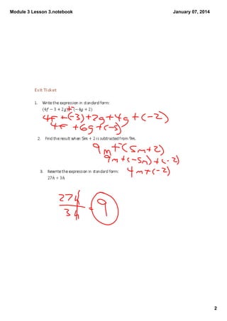 Module 3 Lesson 3.notebook

January 07, 2014

2

 