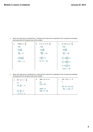 Module 3 Lesson 3.notebook

January 07, 2014

5

 