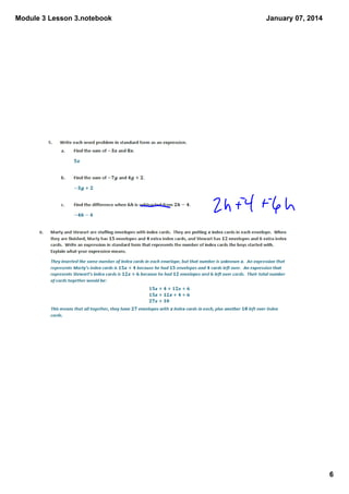 Module 3 Lesson 3.notebook

January 07, 2014

6

 