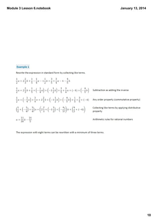Module 3 Lesson 6.notebook

January 13, 2014

10

 