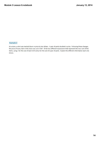 Module 3 Lesson 6.notebook

January 13, 2014

14

 