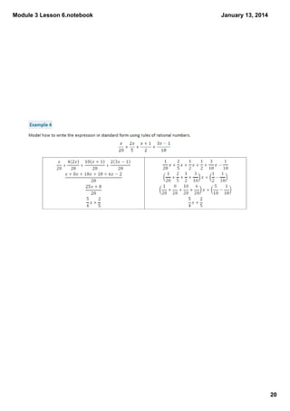 Module 3 Lesson 6.notebook

January 13, 2014

20

 
