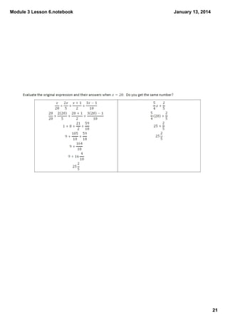 Module 3 Lesson 6.notebook

January 13, 2014

21

 