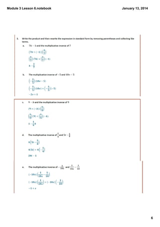 Module 3 Lesson 6.notebook

January 13, 2014

6

 