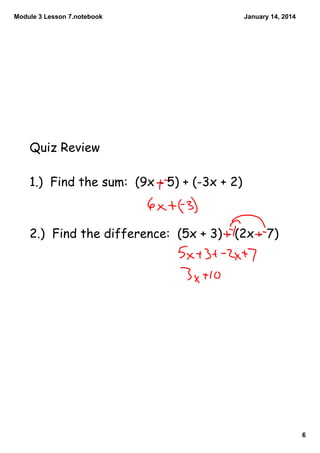Module 3 lesson 7 | PDF