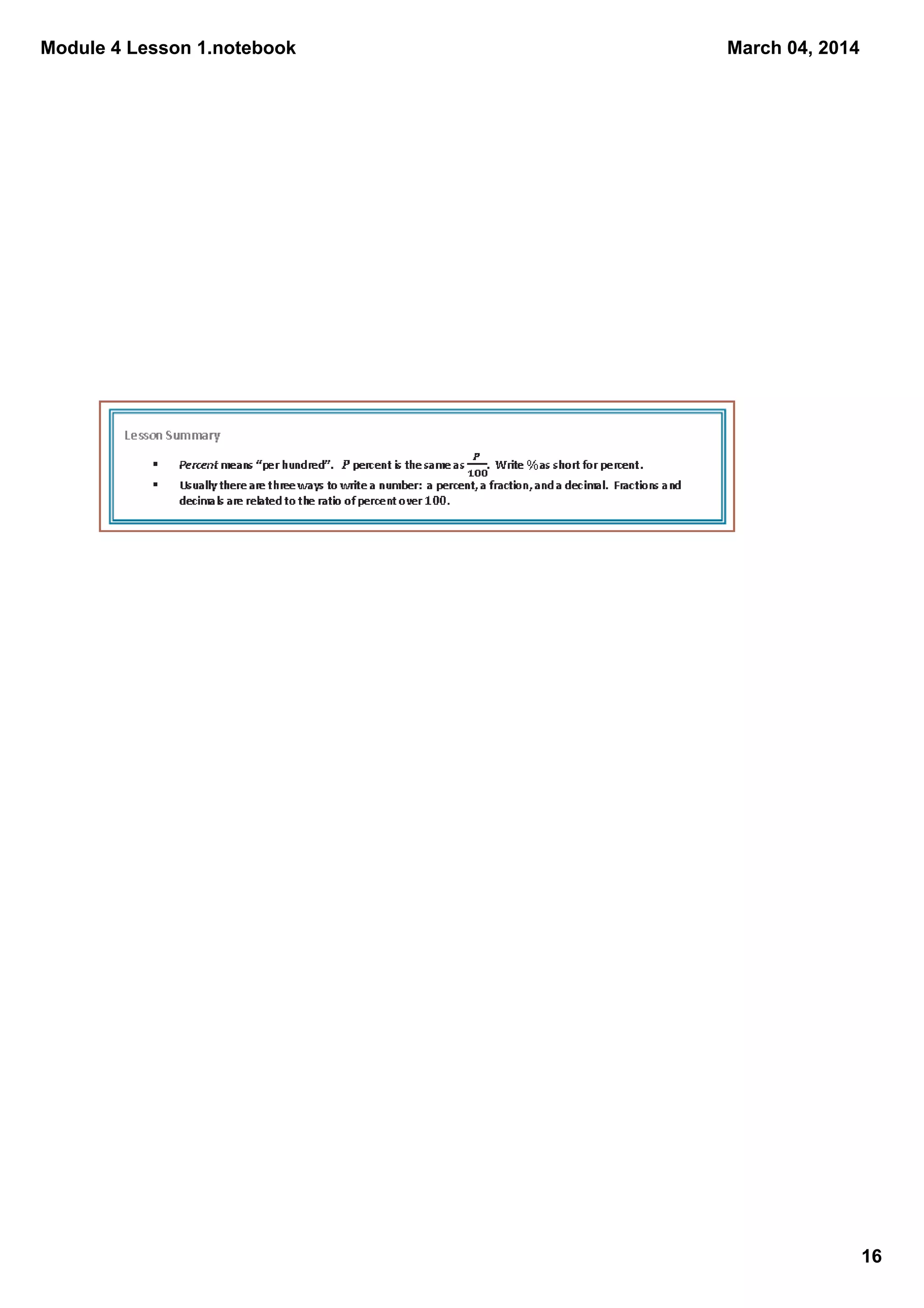 Module 4 Lesson 1.notebook
March 04, 2014
16