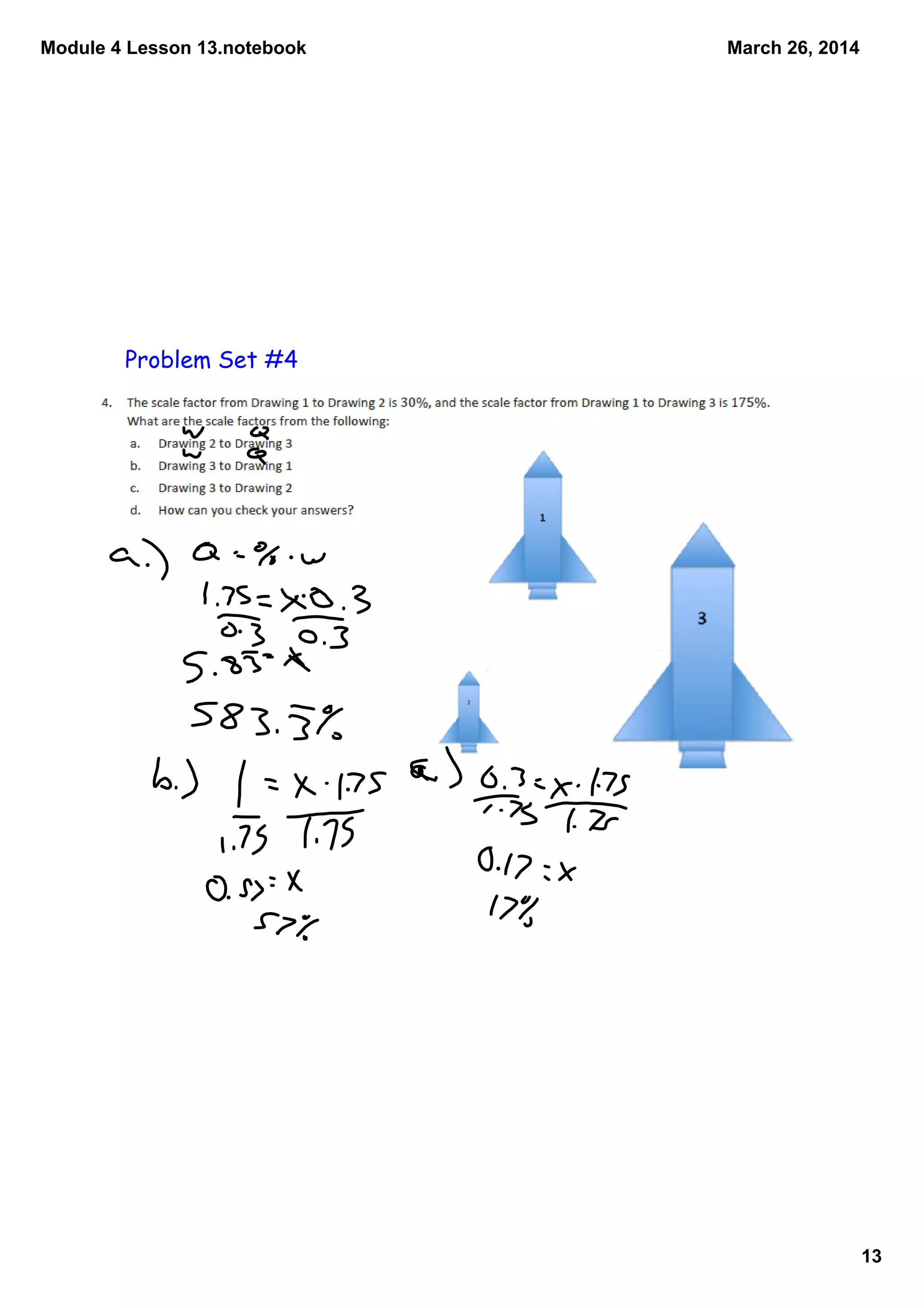 Module 4 Lesson 13.notebook
13
March 26, 2014
Problem Set #4
 