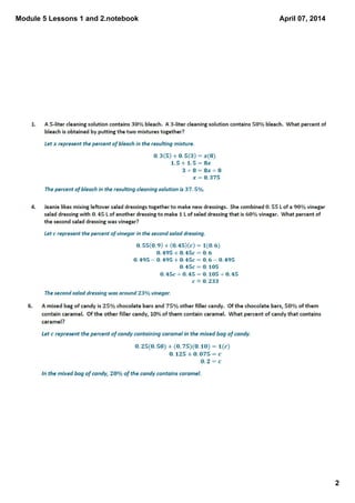 Module 5 Lessons 1 and 2.notebook
2
April 07, 2014
 