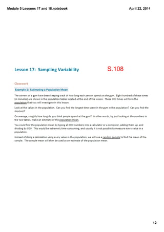 Module 5 Lessons 17 and 18.notebook
12
April 22, 2014
S.108
 