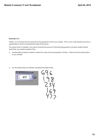 Module 5 Lessons 17 and 18.notebook
13
April 22, 2014
 