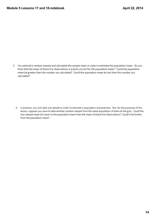 Module 5 Lessons 17 and 18.notebook
14
April 22, 2014
 