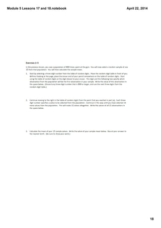 Module 5 Lessons 17 and 18.notebook
18
April 22, 2014
 