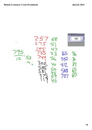 Module 5 Lessons 17 and 18.notebook
19
April 22, 2014
 