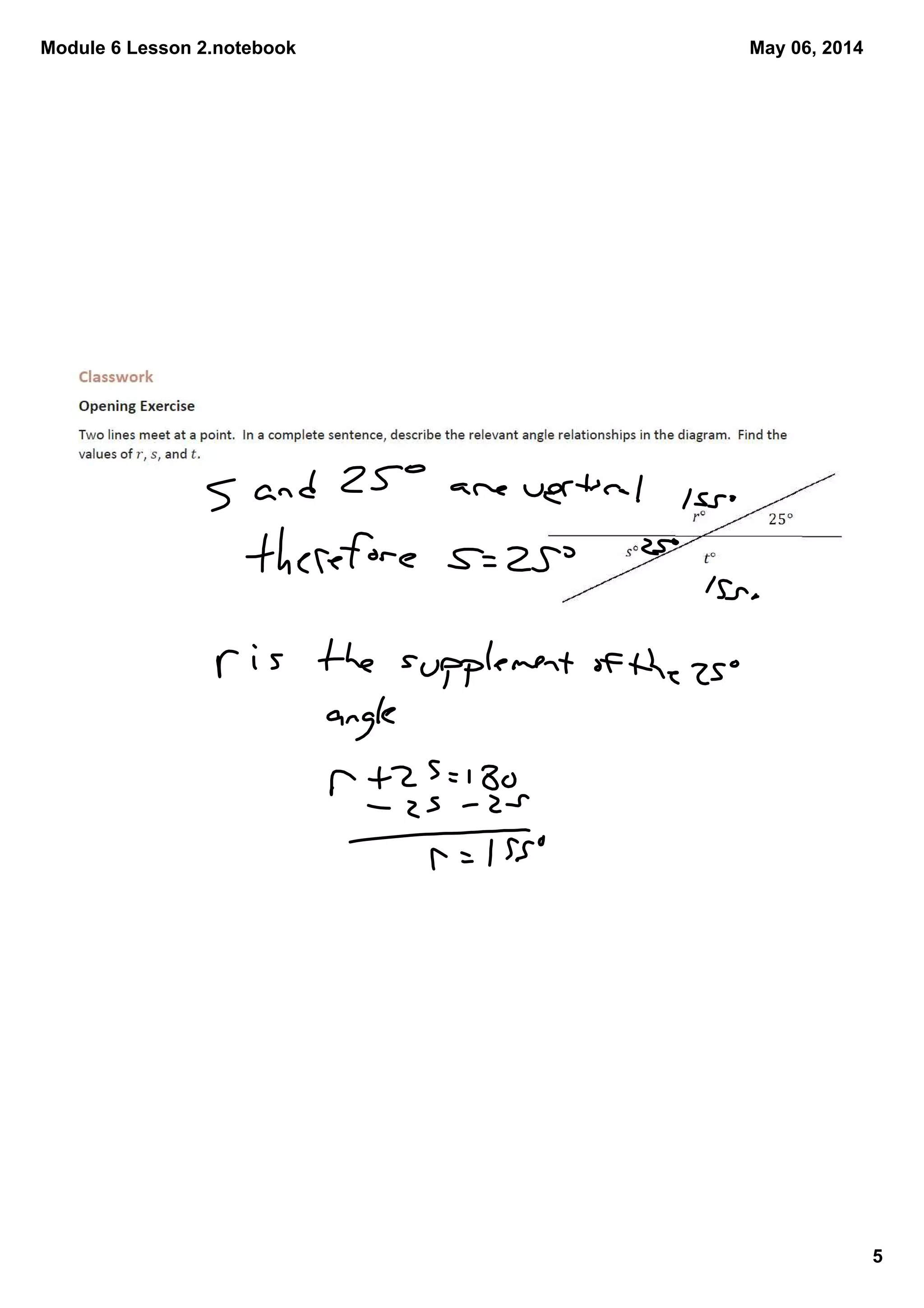 Module 6 Lesson 2.notebook
5
May 06, 2014
 