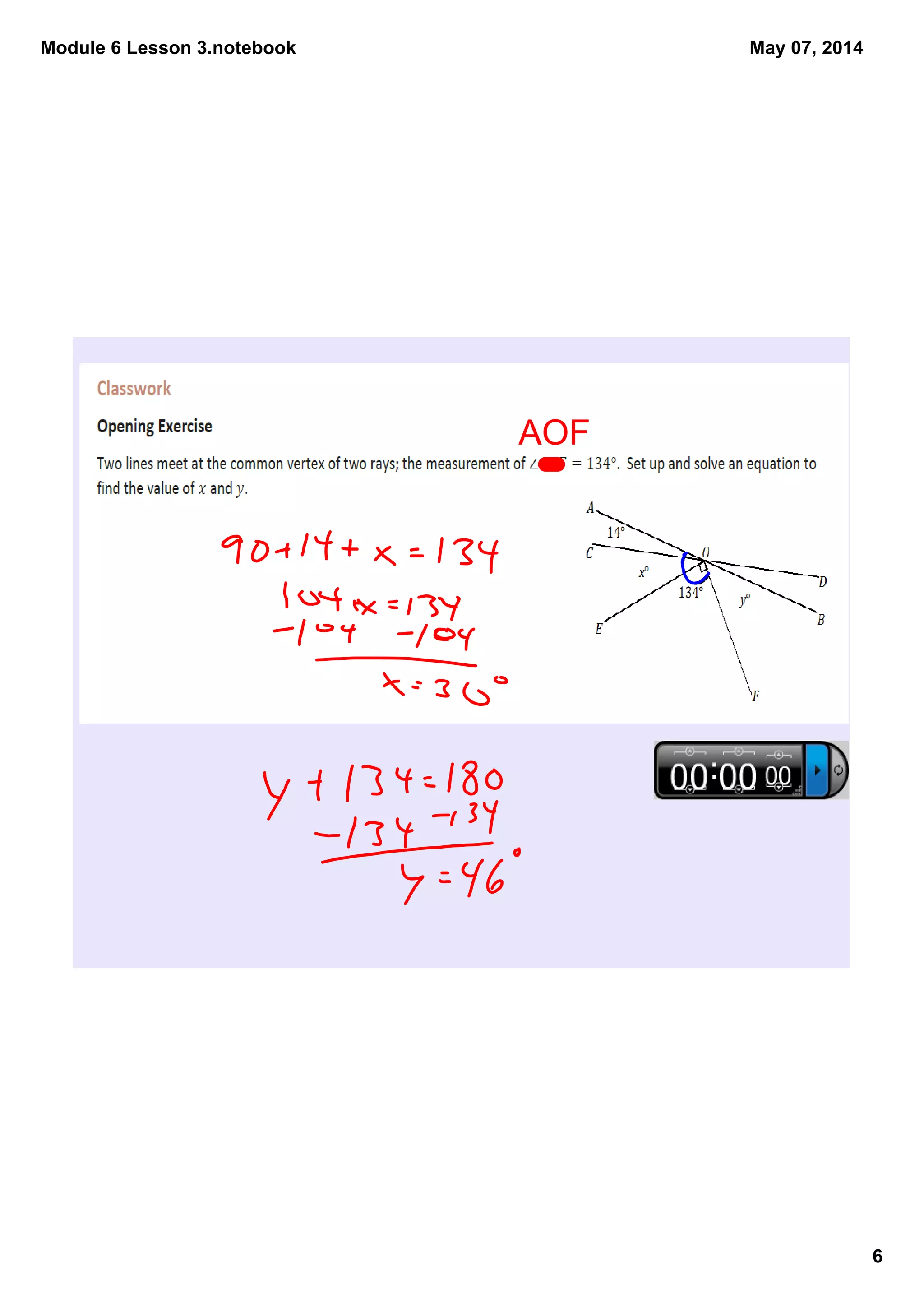 Module 6 Lesson 3.notebook
6
May 07, 2014
AOF
 