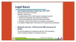 Module 2 a Salient Features of OSH Reference | PPTX